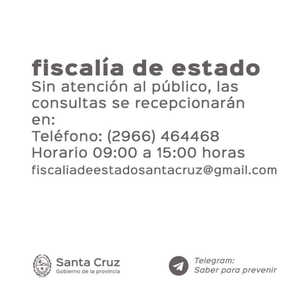 VÍAS DE CONTACTO DE LA FISCALÍA DE ESTADO